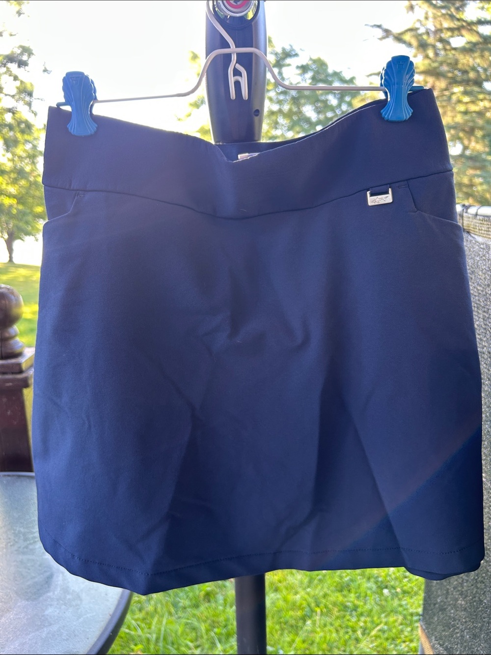 Greg Norman Navy Athletic Skort with Small Logo Accent